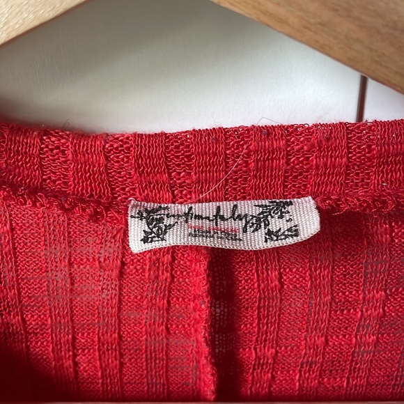 Free People Intimately Aura Layering Top Red Flame Small - Picture 5 of 8